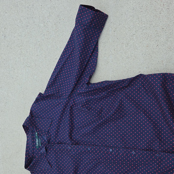 RALPH LAUREN Women's button-up shirt with Red Polka-Dot Size 3XL - Picture 5 of 9